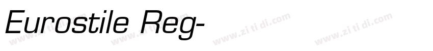 Eurostile Reg字体转换